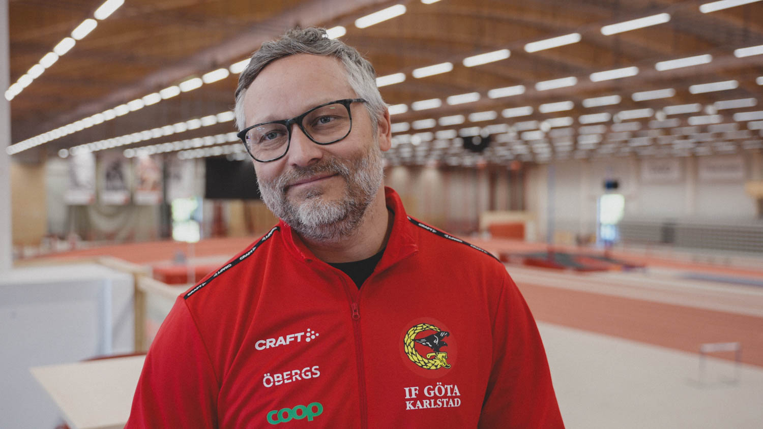 Johan Engberg, kanslichef på IF Göta, i Eva-Lisa Holtz arena