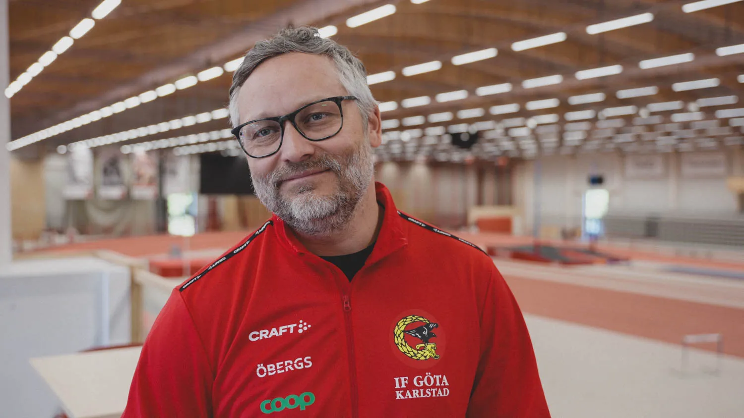 Johan Engberg, kanslichef på IF Göta, i Eva-Lisa Holtz arena